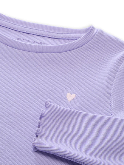 TOM TAILOR Langarmshirt mit Rippstruktur