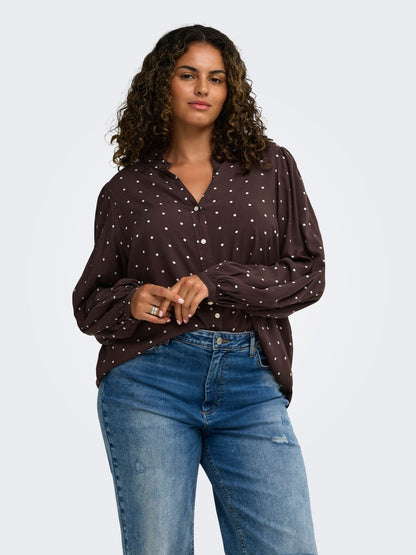 ONLY CARMAKOMA CARRAYA L/S SHIRT WVN NOOS