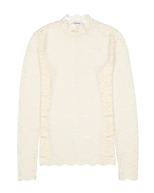 GARCIA Langarmshirt aus Spitze