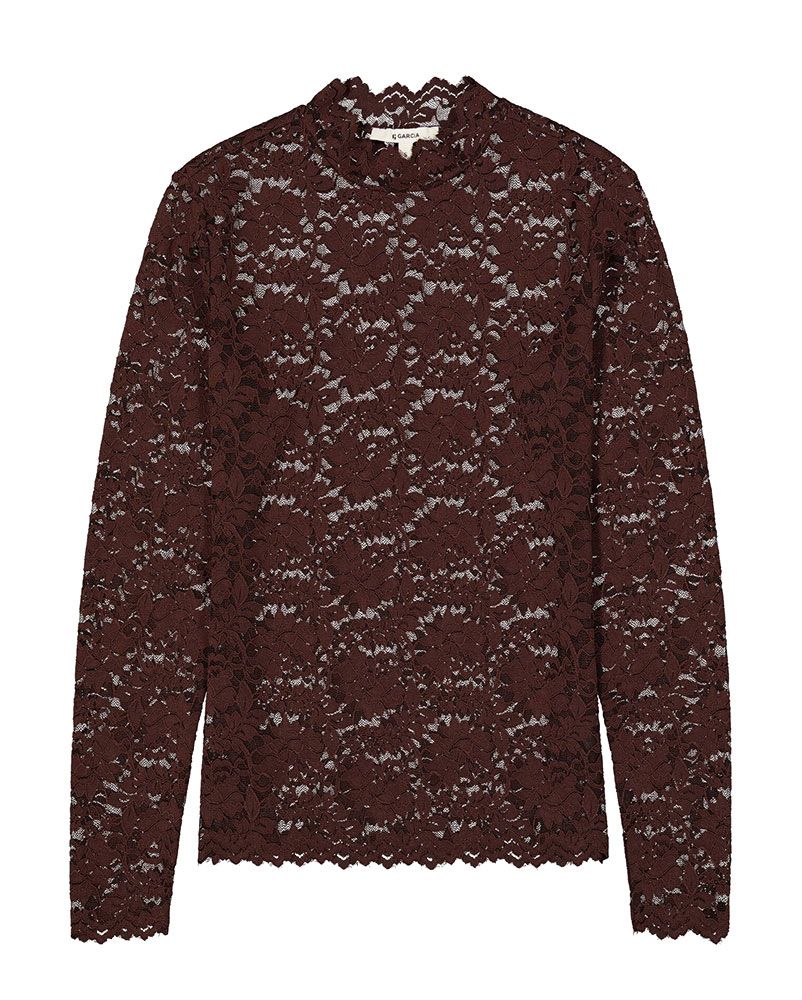 Langarmshirt aus Spitze