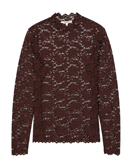 GARCIA Langarmshirt aus Spitze