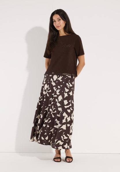 MORE & MORE T-Shirt mit Spitzen-Saum
