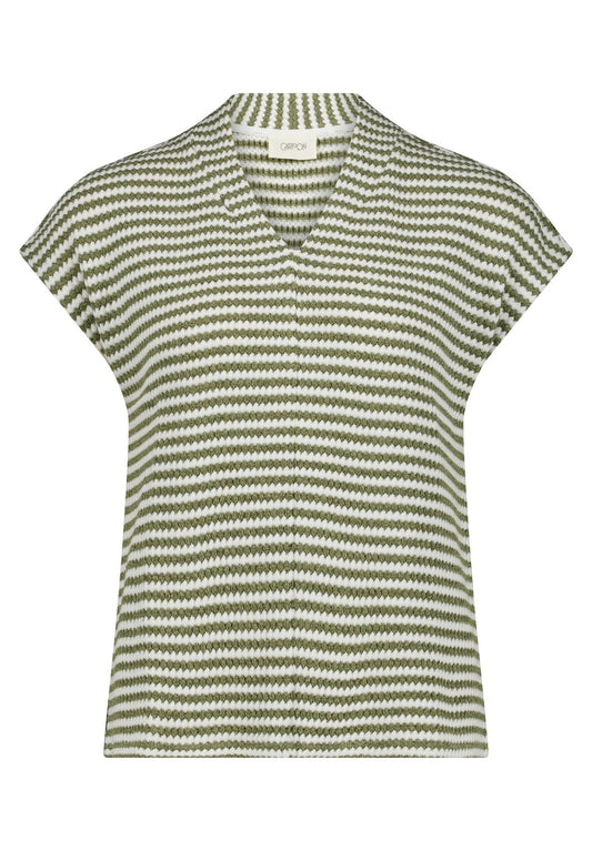 CARTOON Ringelshirt mit V-Ausschnitt