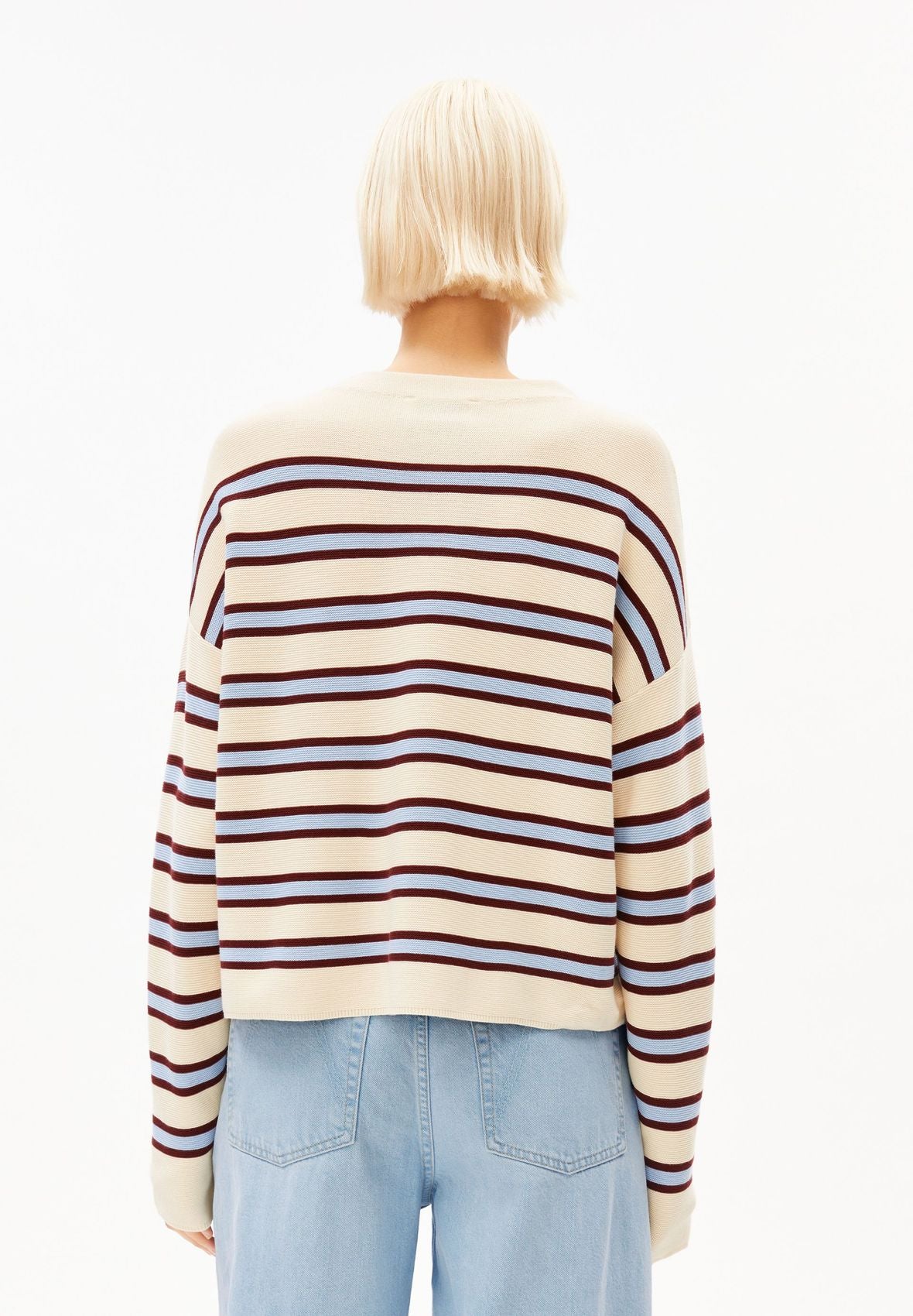 ARMEDANGELS MERINAA STRIPED KNIT SWEATER