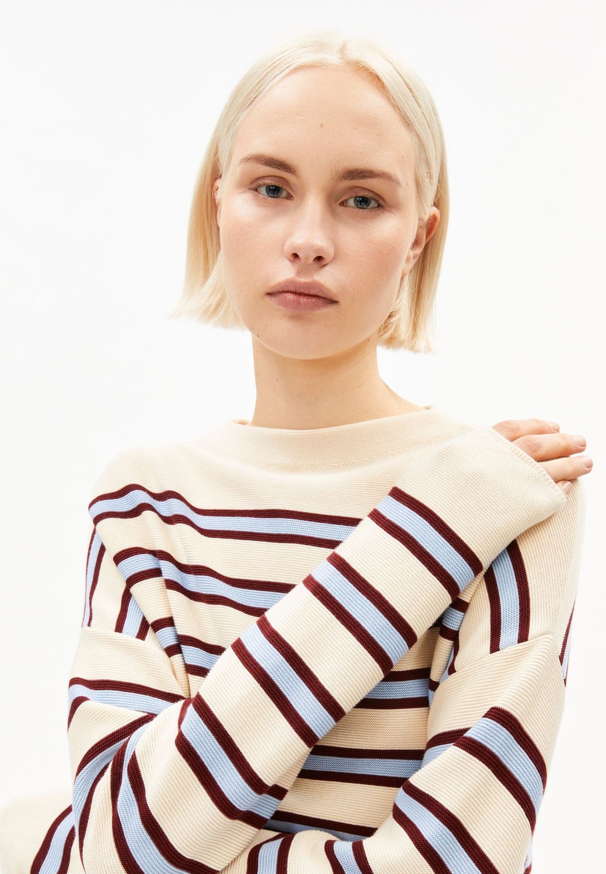 ARMEDANGELS MERINAA STRIPED KNIT SWEATER