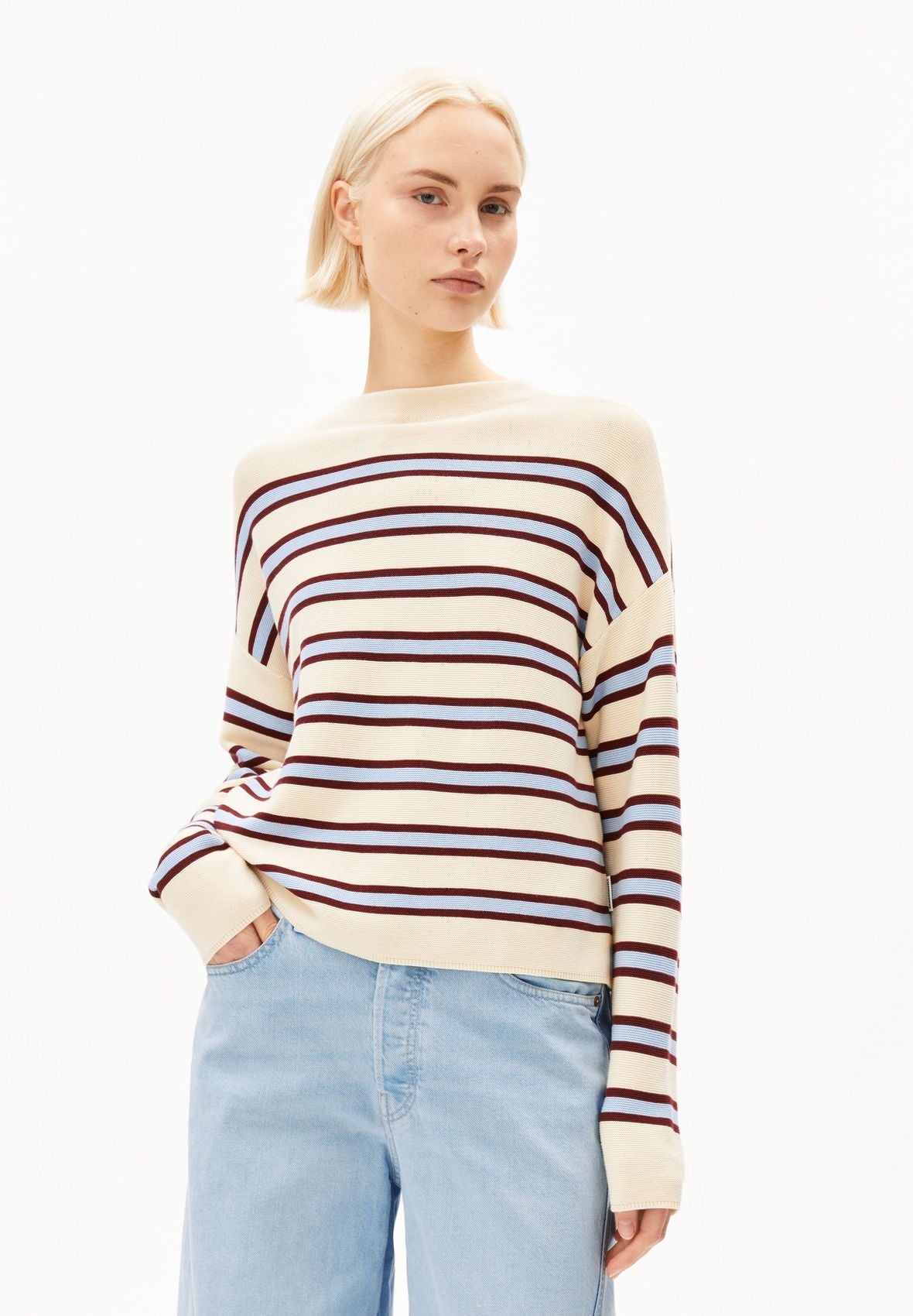 ARMEDANGELS MERINAA STRIPED KNIT SWEATER