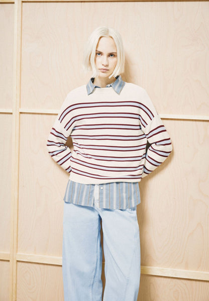 ARMEDANGELS MERINAA STRIPED KNIT SWEATER
