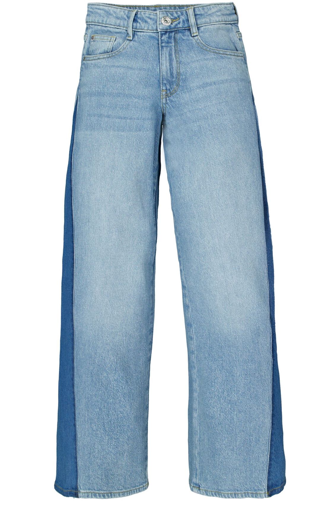 GARCIA Wide-Leg-Jeans mit seitlichen Kontrasteinsätzen