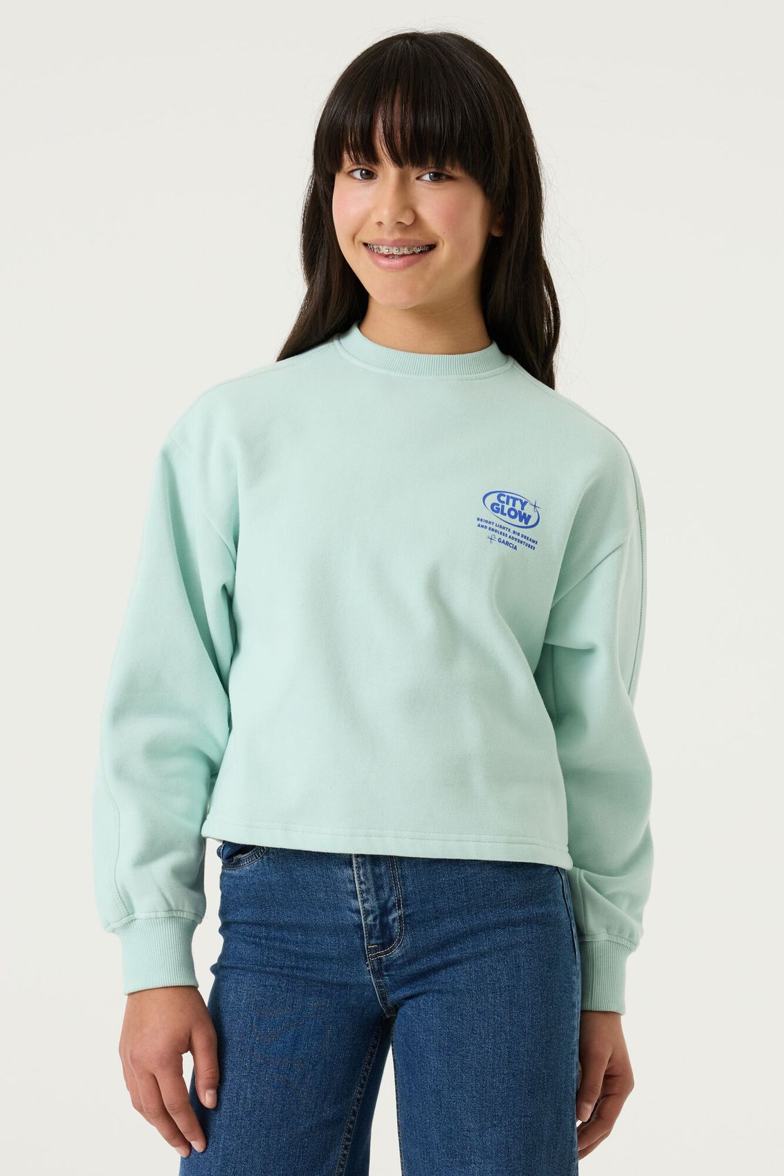 GARCIA Sweatshirt mit Front- und Backprint
