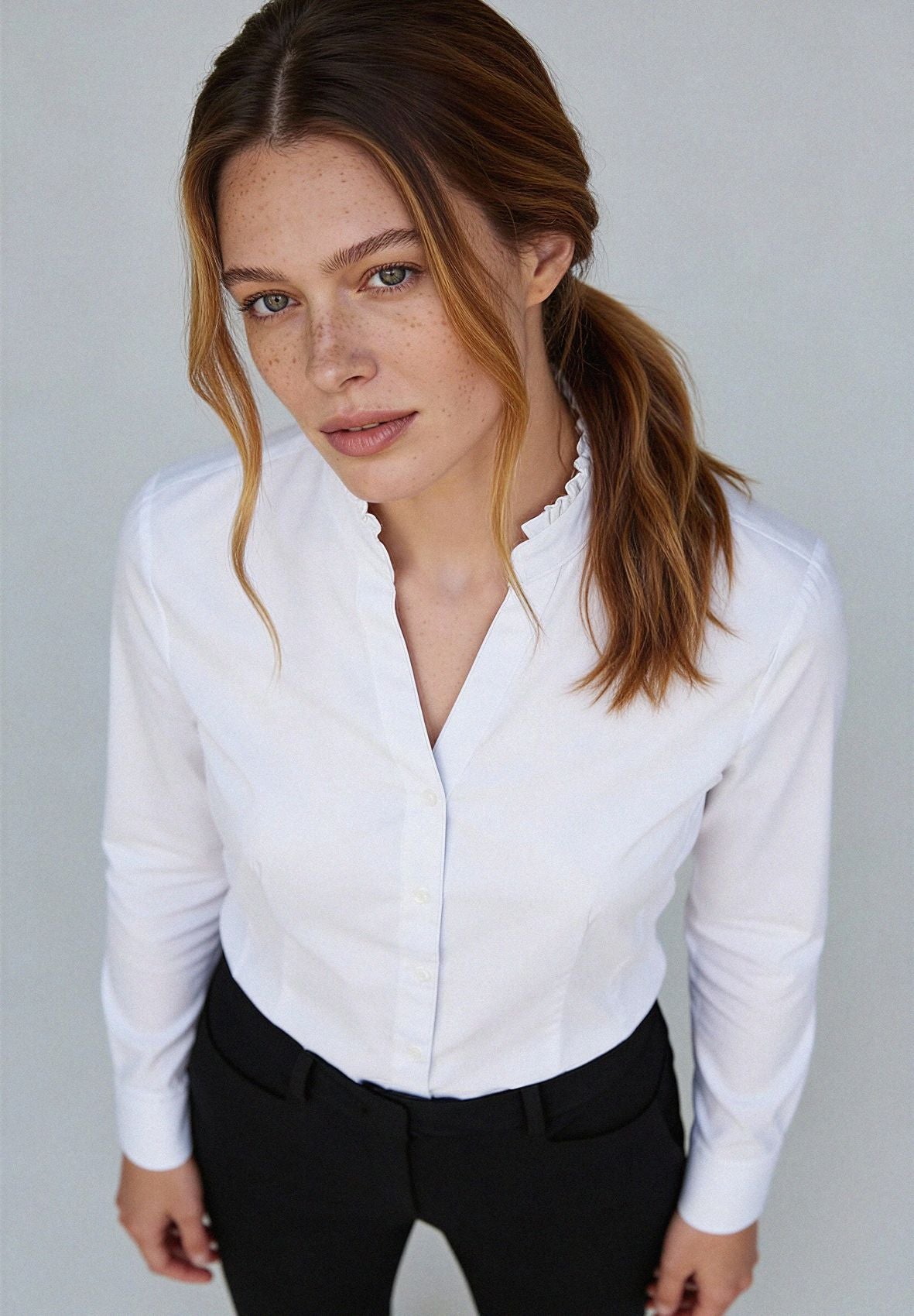 MORE & MORE Baumwoll/Stretch Bluse