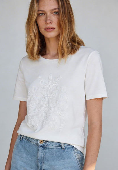 T-Shirt mit Stickerei auf der Front
