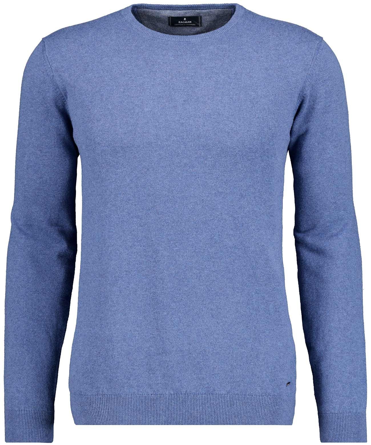 Strickpullover Rundhals, Baumwolle/Kaschmir
