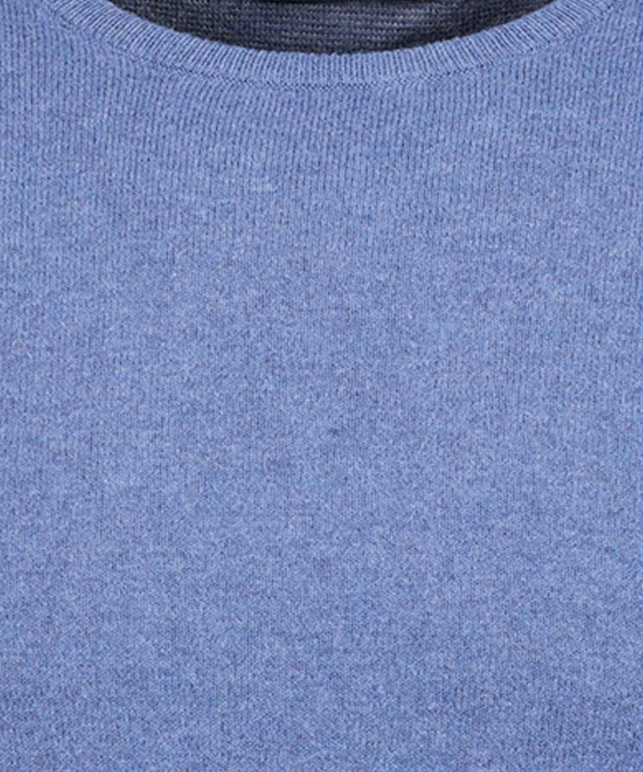 Strickpullover Rundhals, Baumwolle/Kaschmir