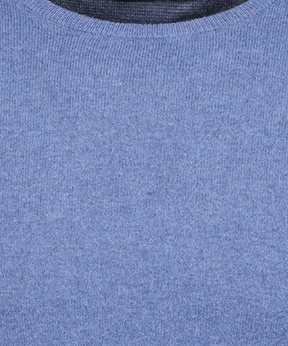 Strickpullover Rundhals, Baumwolle/Kaschmir