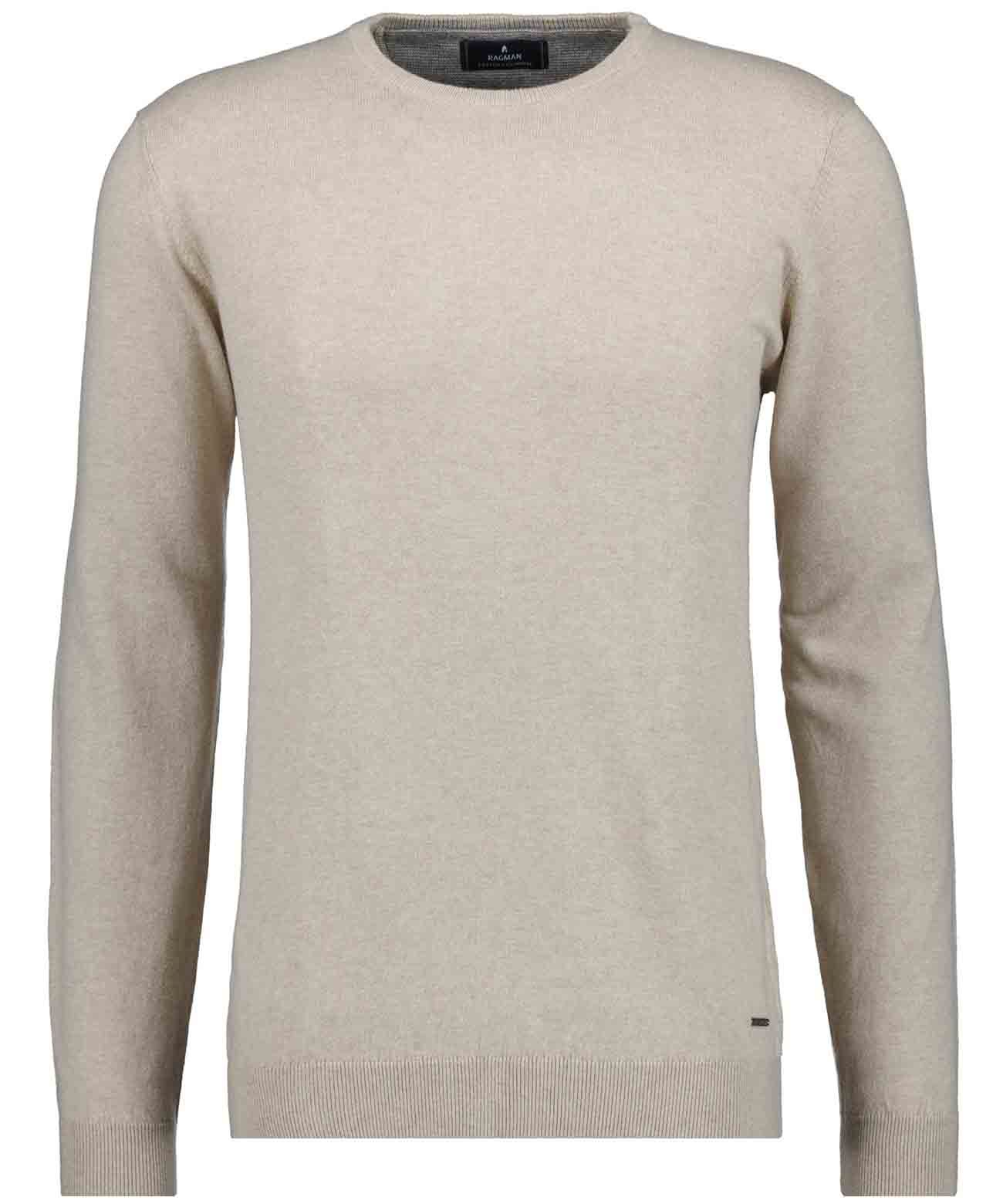 Strickpullover Rundhals, Baumwolle/Kaschmir