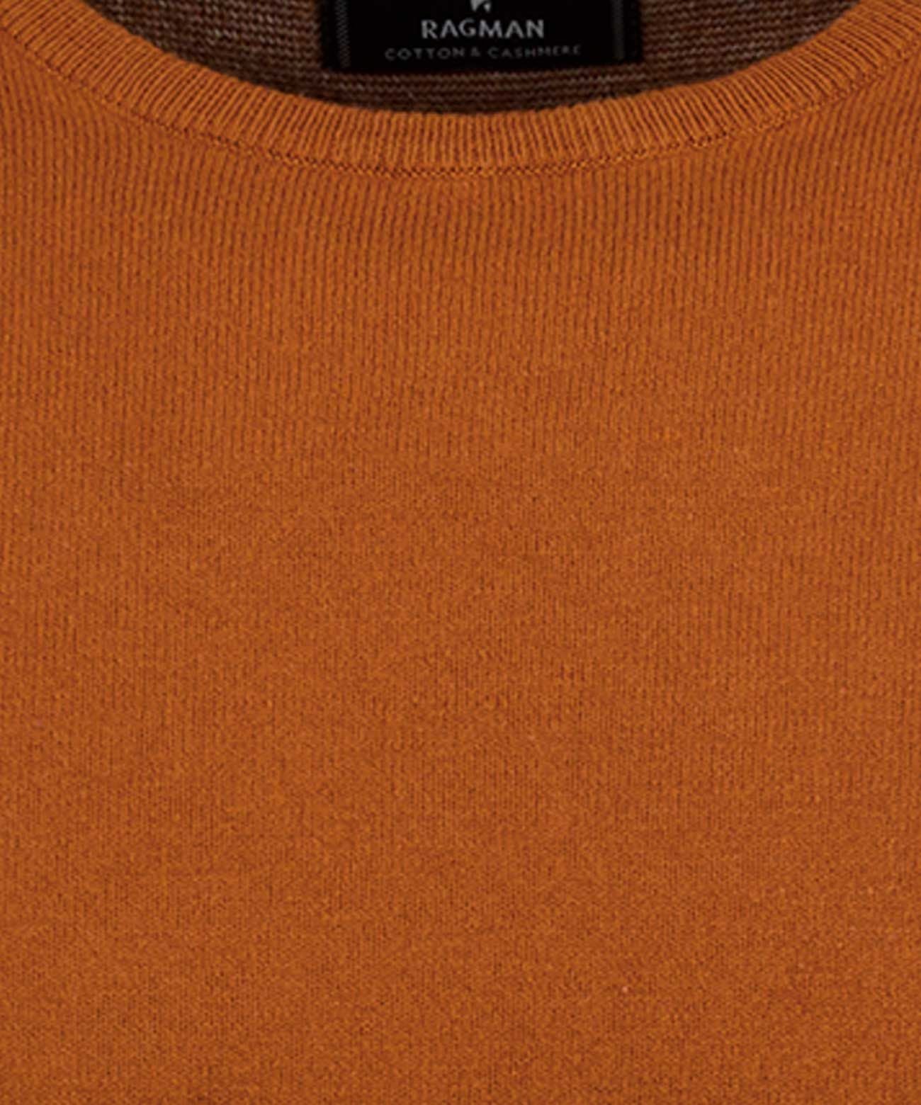 Strickpullover Rundhals, Baumwolle/Kaschmir