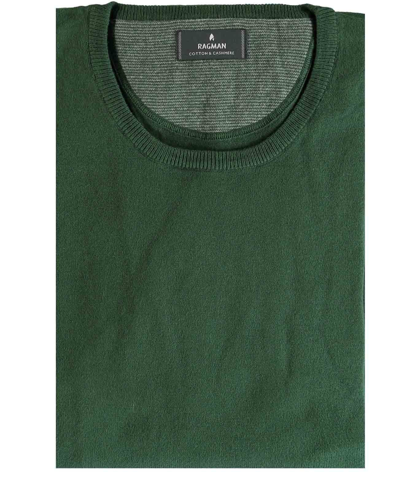 Strickpullover Rundhals, Baumwolle/Kaschmir