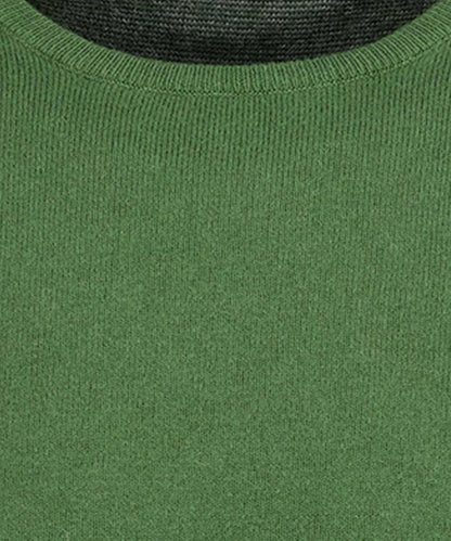 Strickpullover Rundhals, Baumwolle/Kaschmir