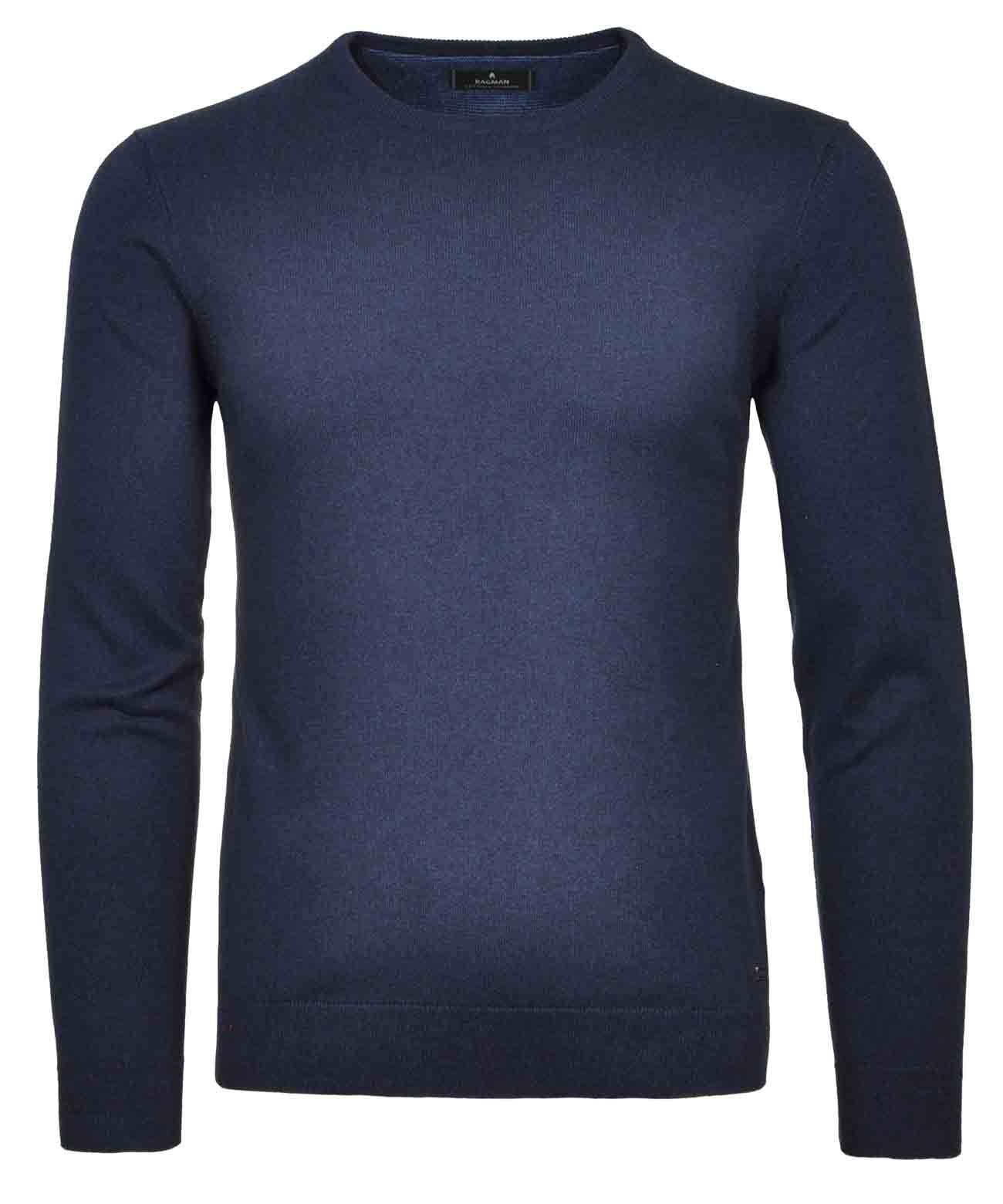 Strickpullover Rundhals, Baumwolle/Kaschmir