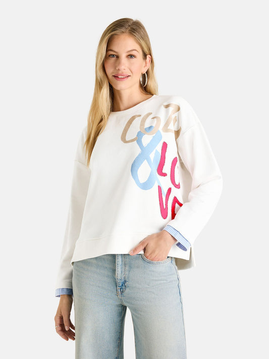 LIEBLINGSSTÜCK Sweatshirt mit Strassverzierung XL