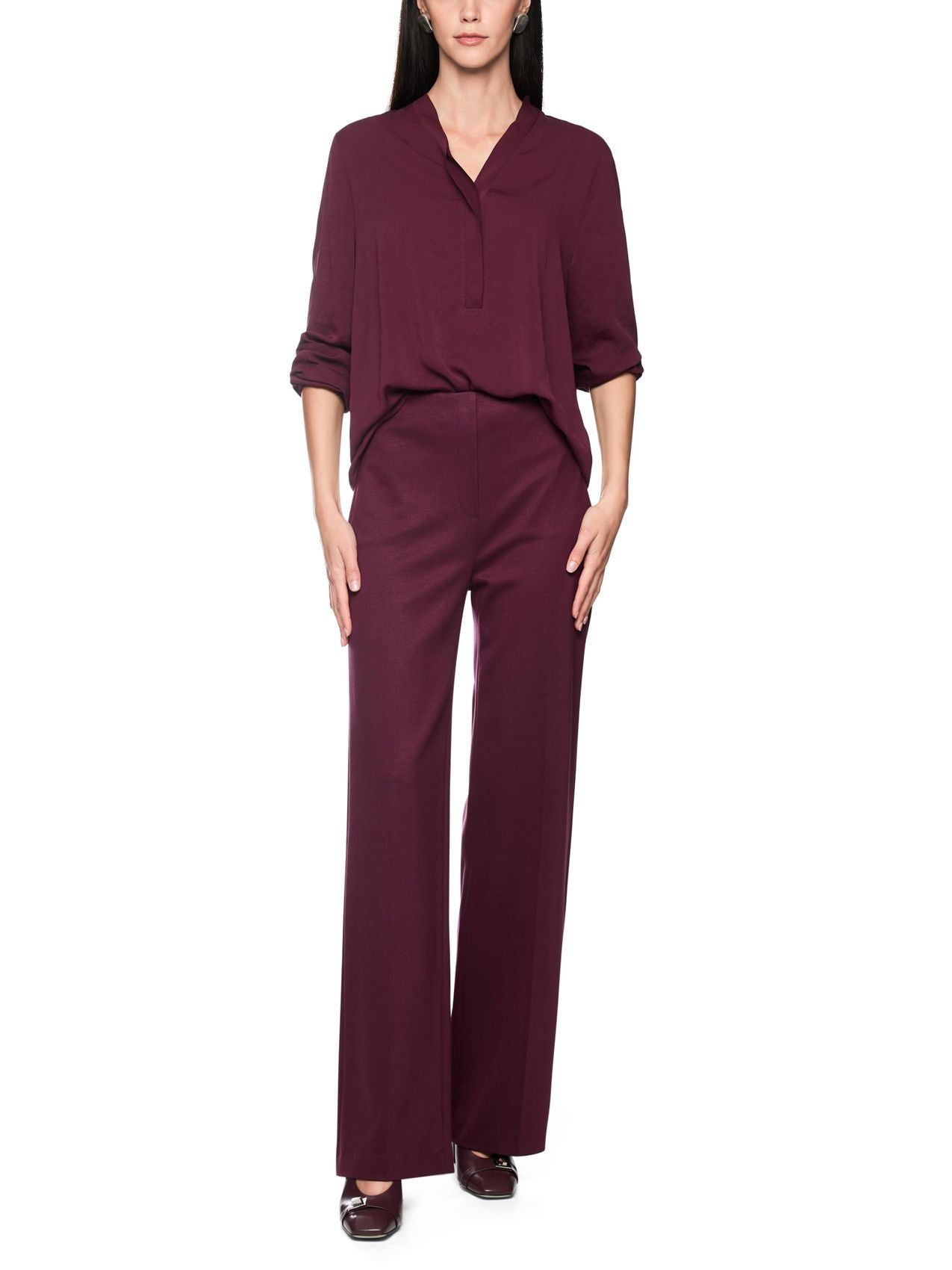 Weite Bluse mit V-Ausschnitt