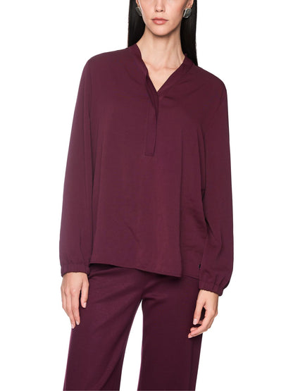 Weite Bluse mit V-Ausschnitt