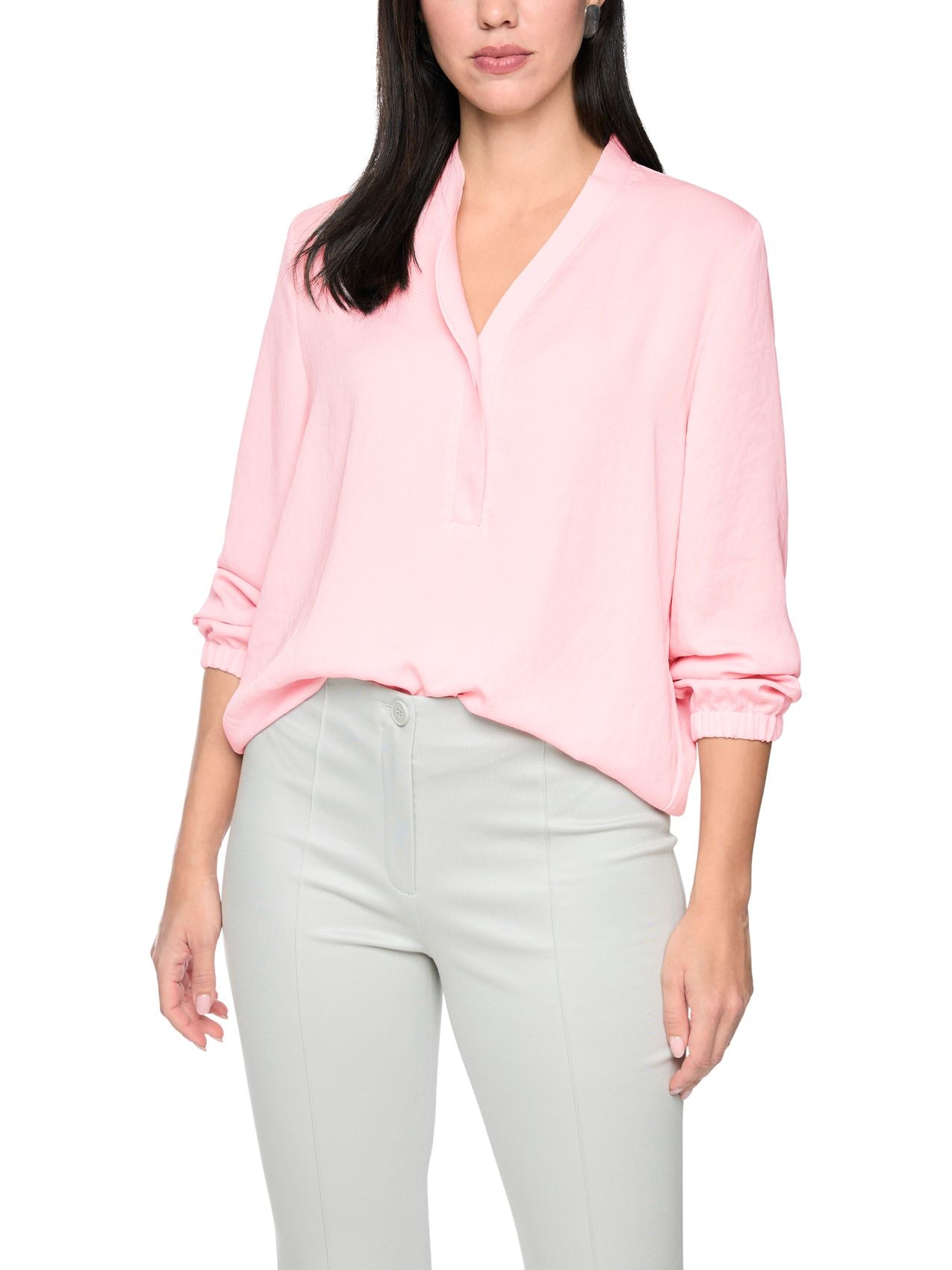 Weite Bluse mit V-Ausschnitt