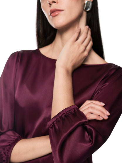 Seidenbluse mit 3/4-Arm