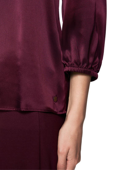 Seidenbluse mit 3/4-Arm