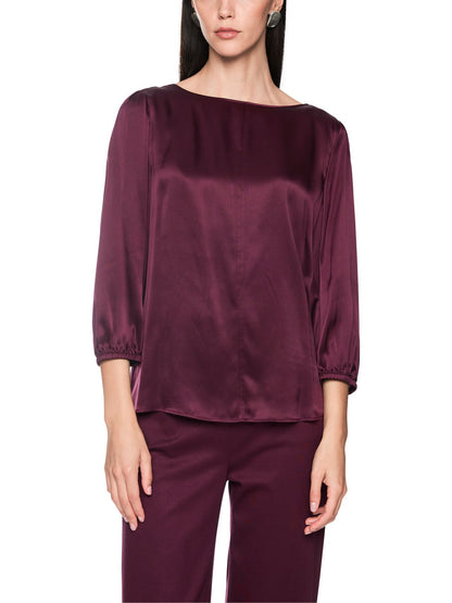 Seidenbluse mit 3/4-Arm