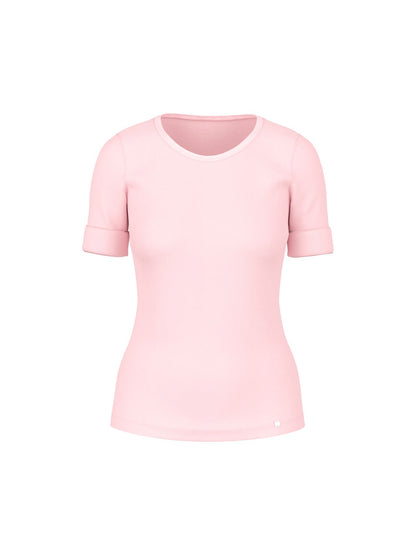 Baumwollstretch-Shirt mit Halbarm