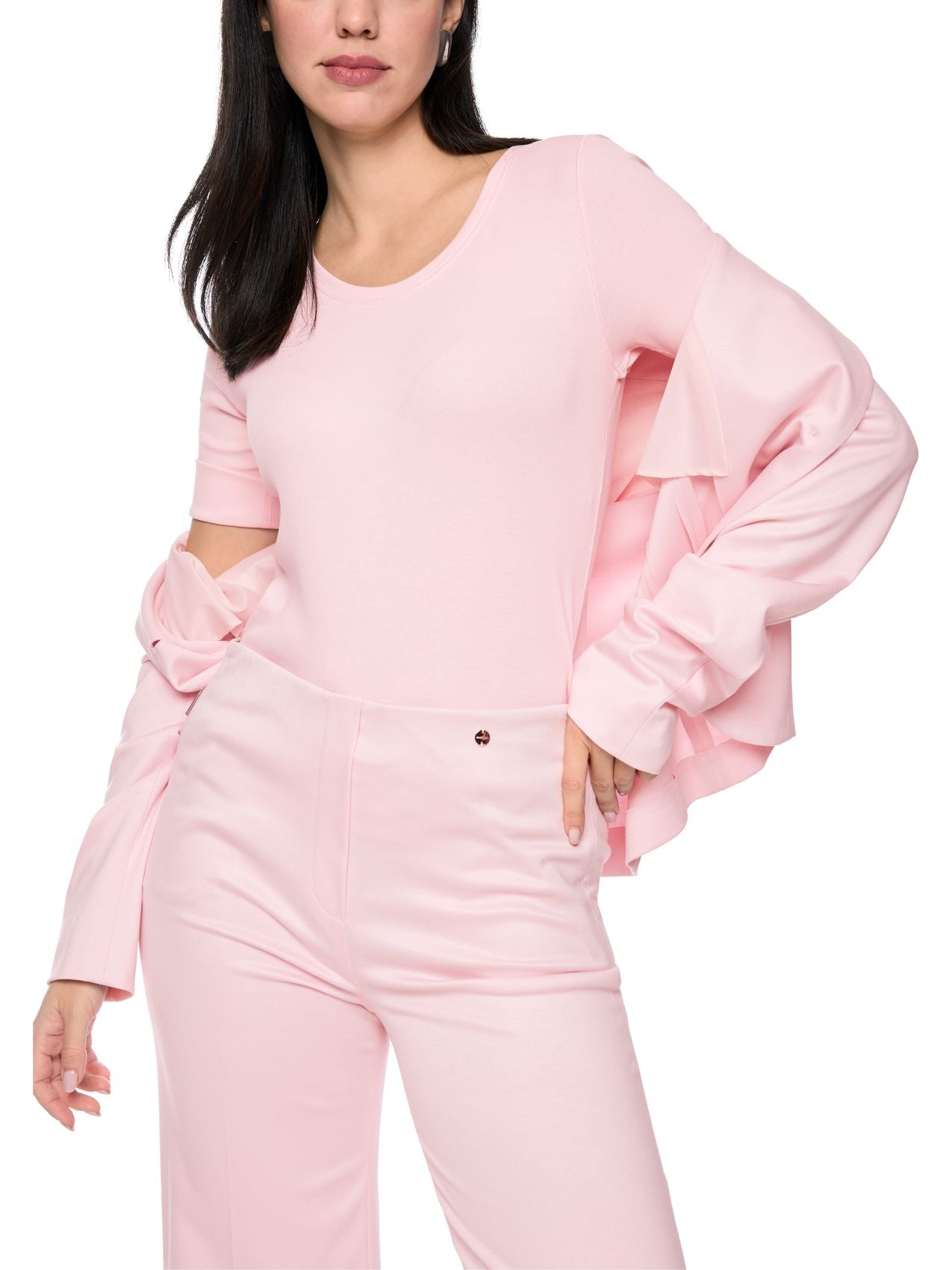 Baumwollstretch-Shirt mit Halbarm