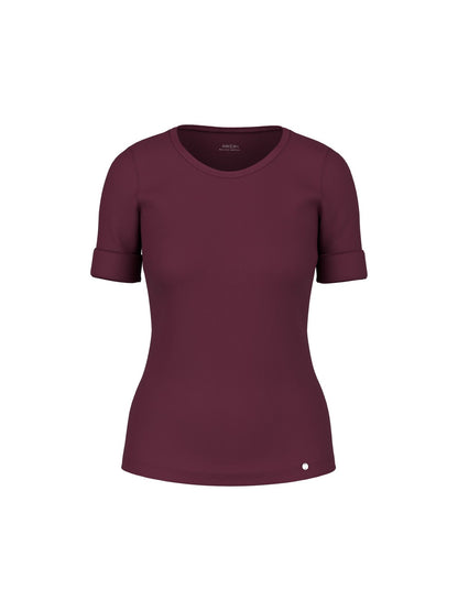 Baumwollstretch-Shirt mit Halbarm