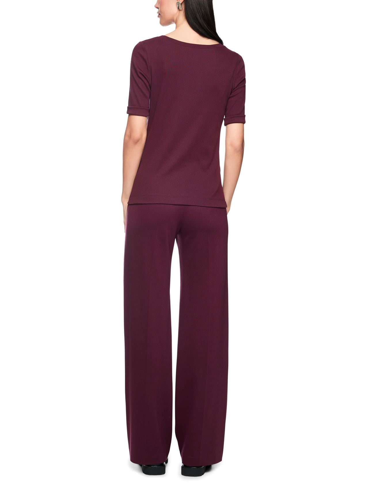 Baumwollstretch-Shirt mit Halbarm
