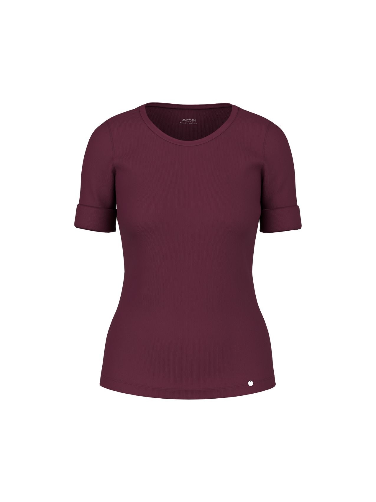 Baumwollstretch-Shirt mit Halbarm