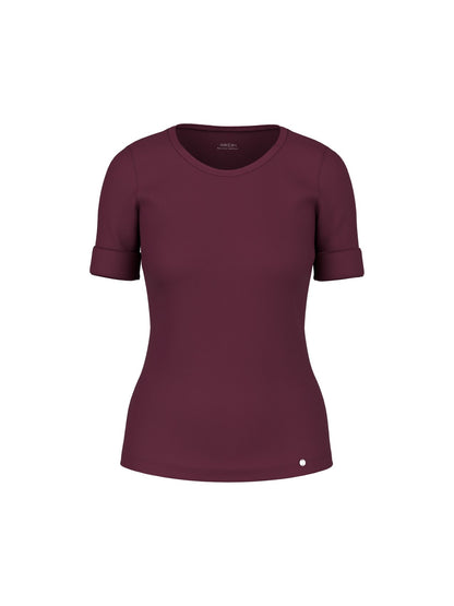 Baumwollstretch-Shirt mit Halbarm