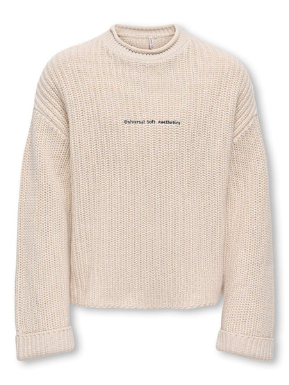 KOGPEPPE LS TEXT PULLOVER KNT
