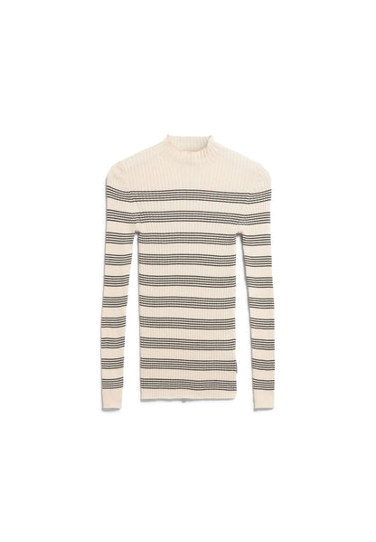 ALAANIA STRIPED KNIT SWEATER