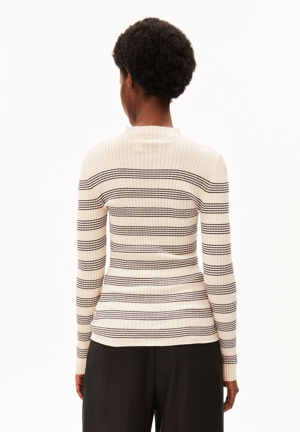 ALAANIA STRIPED KNIT SWEATER