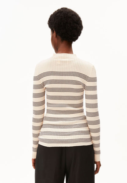 ALAANIA STRIPED KNIT SWEATER