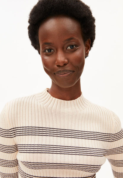 ALAANIA STRIPED KNIT SWEATER