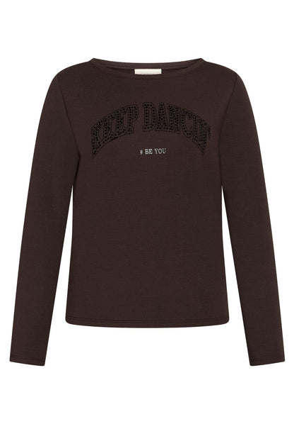 Langarmshirt mit Statement-Schriftzug