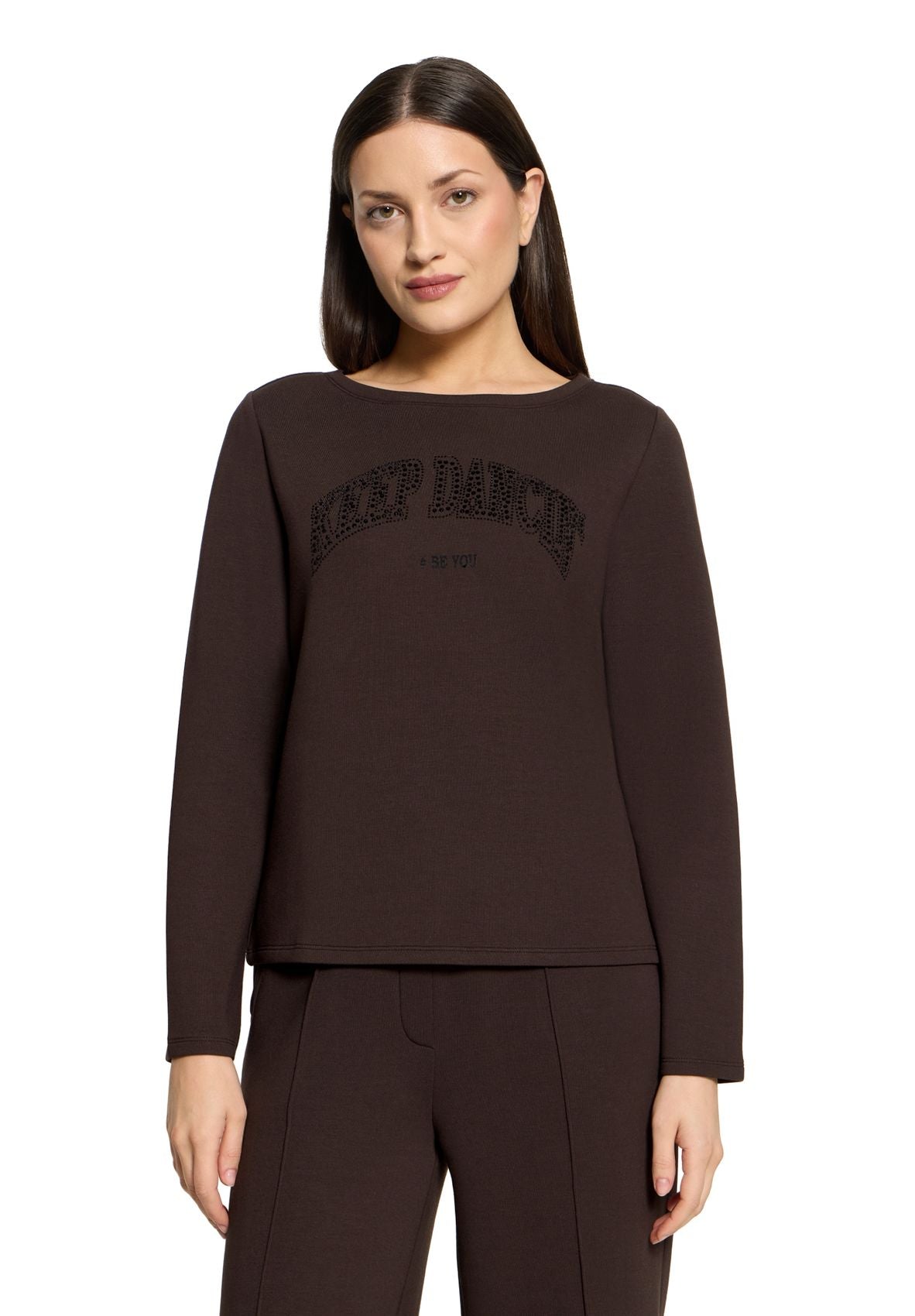 Langarmshirt mit Statement-Schriftzug