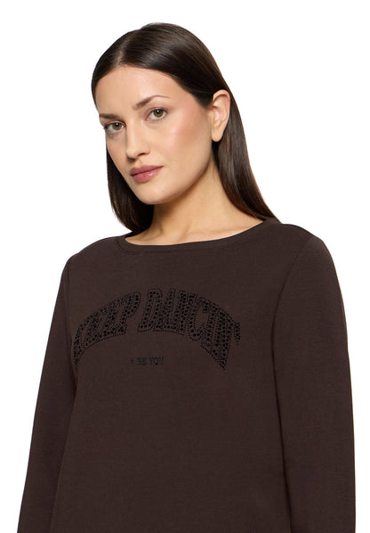 Langarmshirt mit Statement-Schriftzug