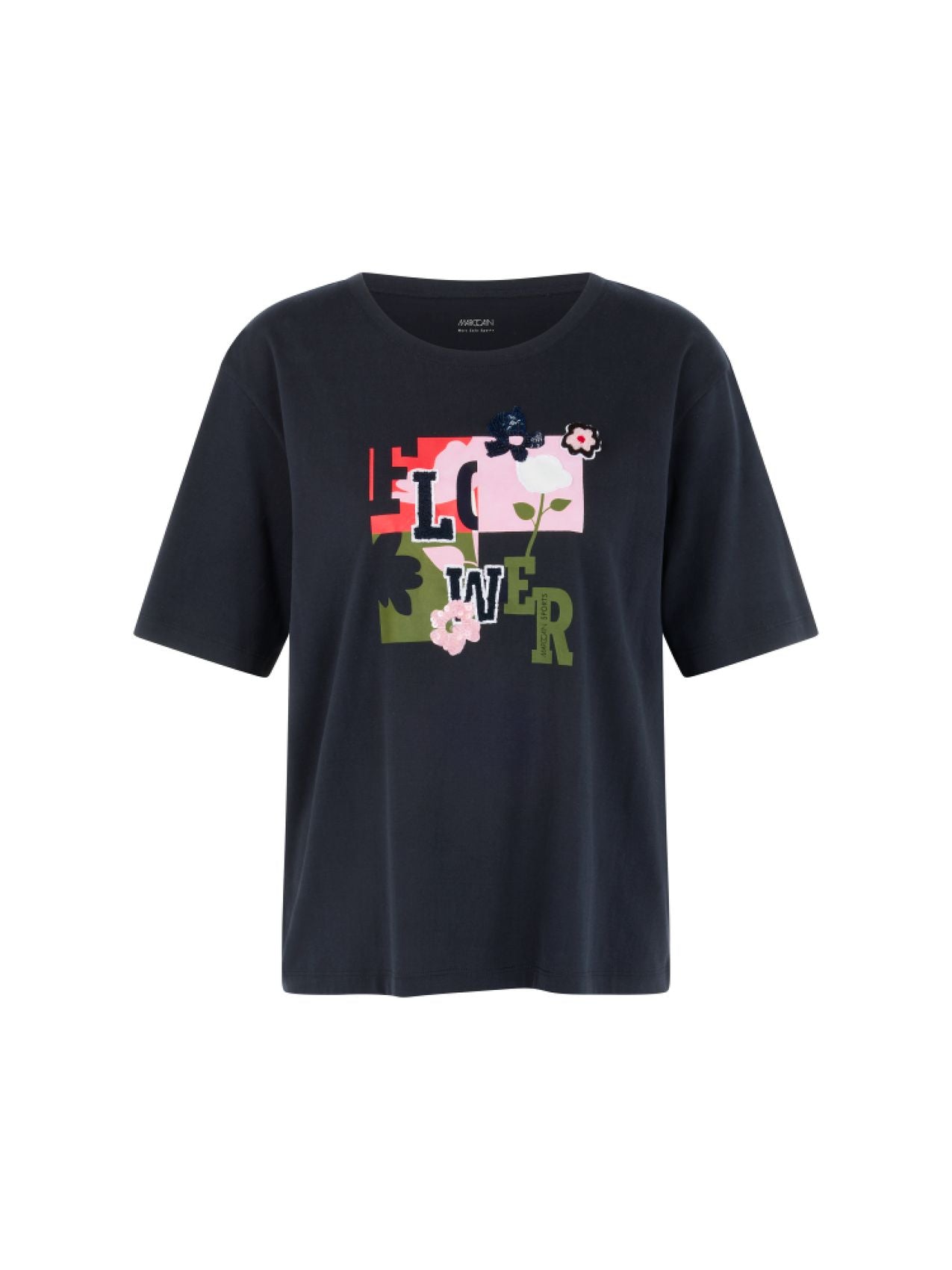T-Shirt mit Print und Pailetten