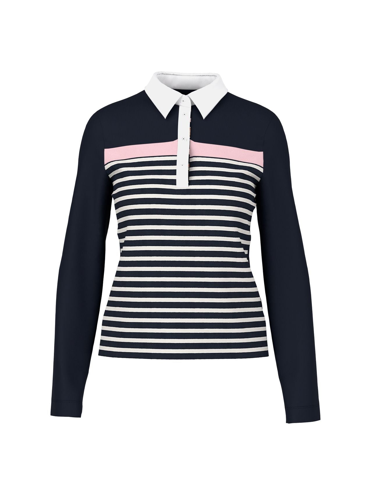 Poloshirt in Rippstruktur mit Streifen