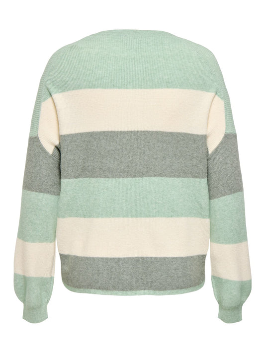 ONLY CARMAKOMA CARATIA L/S STRIPE PULLOV KNT NOOS L-50 52