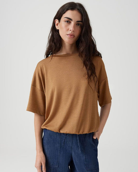 OPUS T-Shirt mit elastischem Ballonsaum Regular Fit