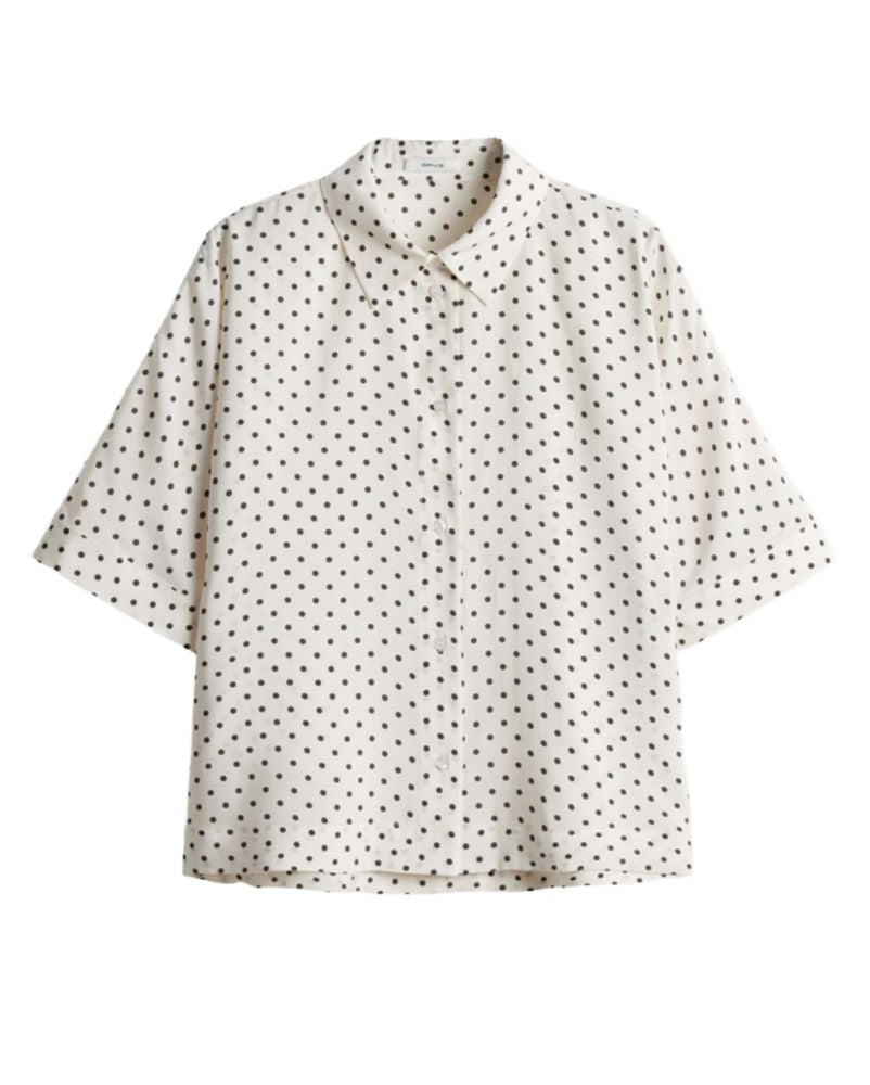 Hemdbluse mit Polka-Dot Design
