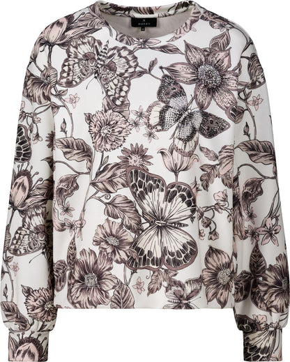 Pullover, taupe gemustert